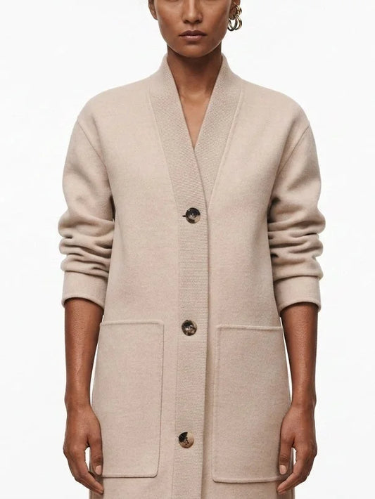 Double-Faced Wool and Cashmere Short Coat - Coats