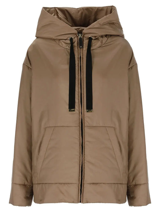 Drawstring Hooded Padded Jacket - Branna Couture