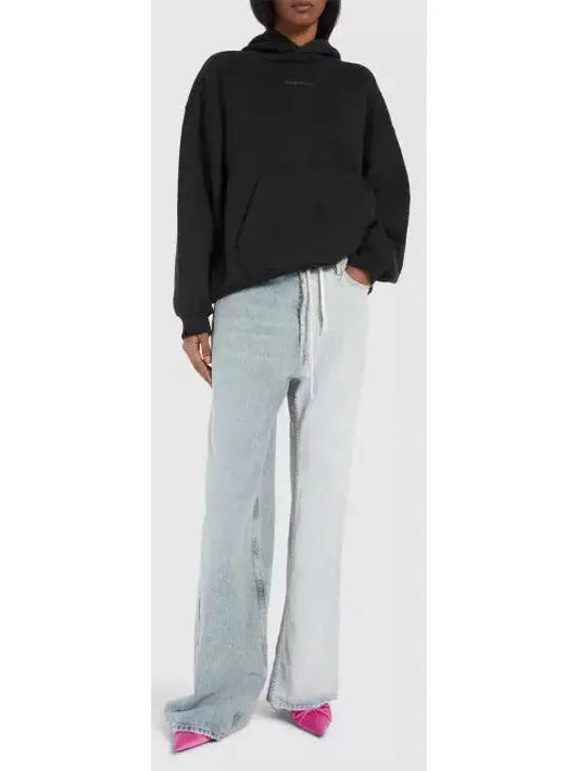 Drawstring-Waist Two-Toned Jeans - Branna Couture