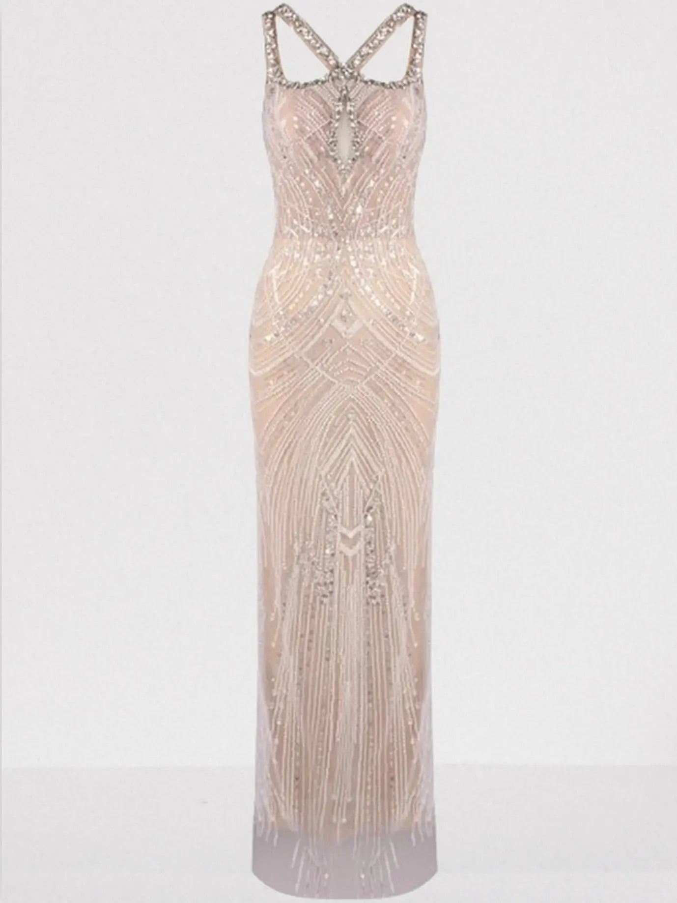 Embellished Cut-Out Sleeveless Maxi Dress - Dresses