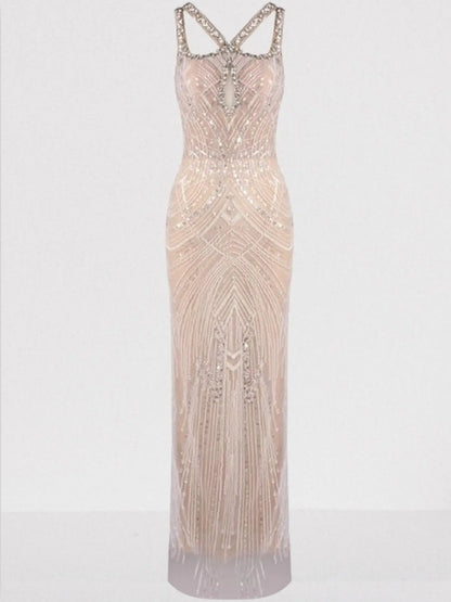 Embellished Cut-Out Sleeveless Maxi Dress - Dresses