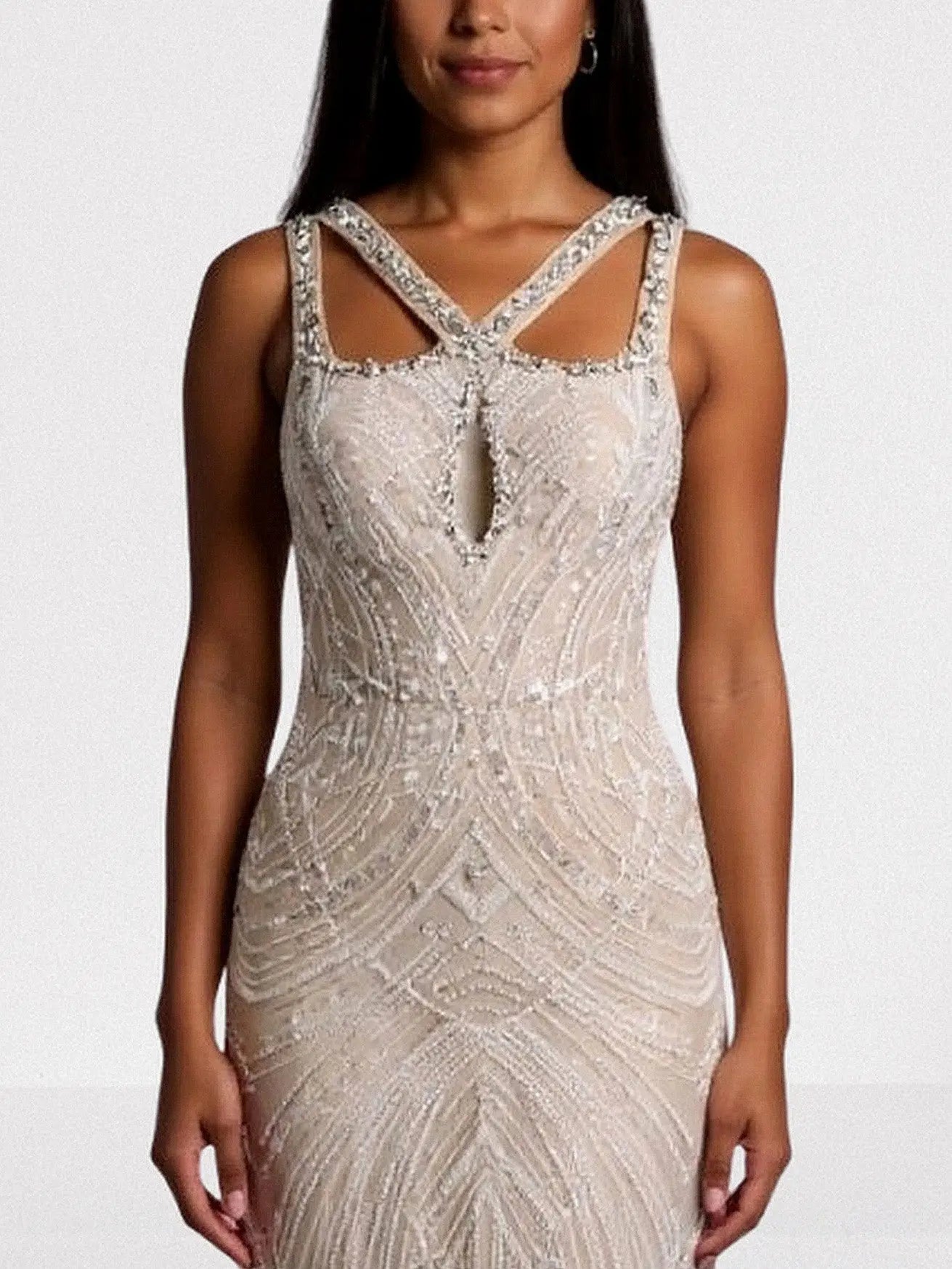 Embellished Cut-Out Sleeveless Maxi Dress - Dresses