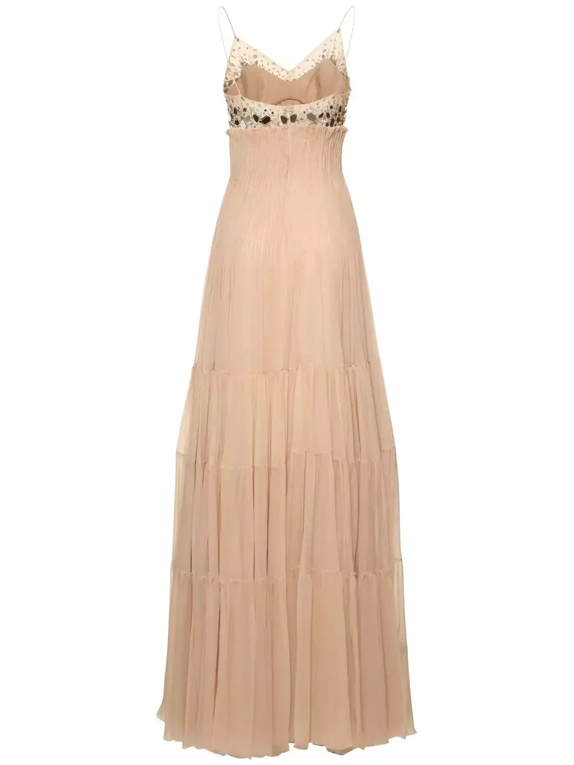Embellished Empire Waist Sleeveless Gown - Dresses