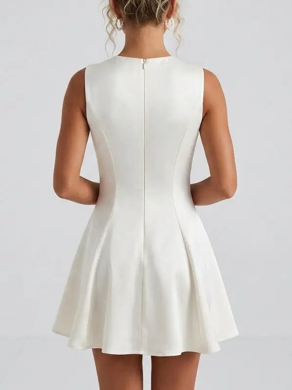 Embellished Cut-Out Mini Dress - Dresses