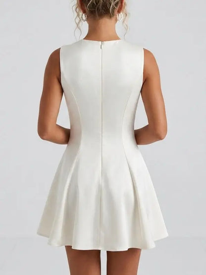 Embellished Cut-Out Mini Dress - Dresses