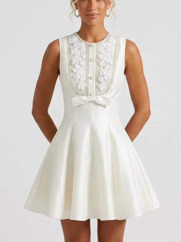 Embellished Cut-Out Mini Dress - Dresses