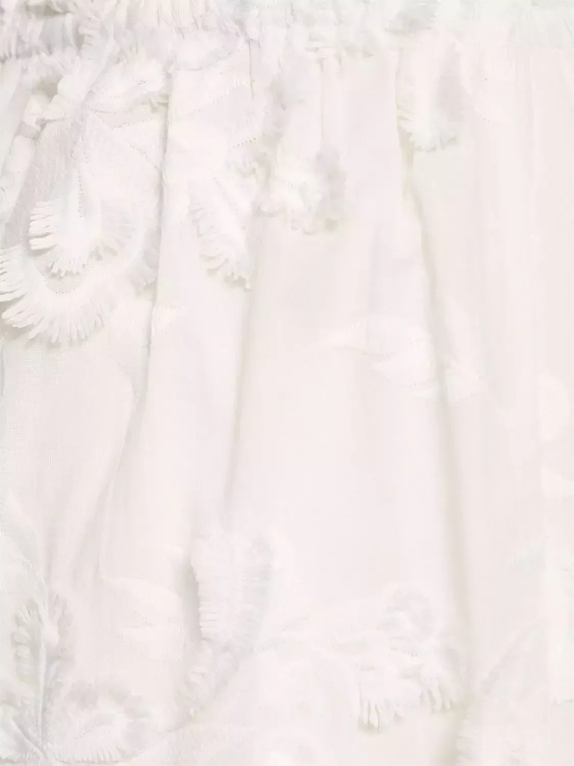 Embroidered White Straight Pants - Jeans & Pants