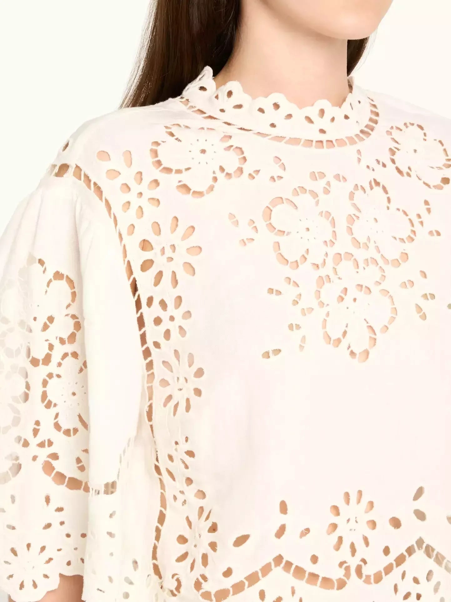 Eyelet Embroidered Top and Short Set - Suits & Sets