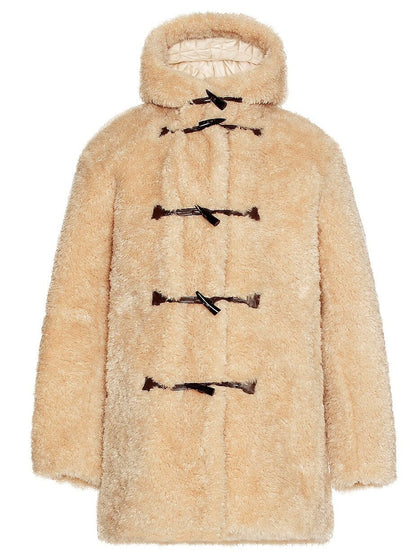 Faux-Fur Toggle Button Coat