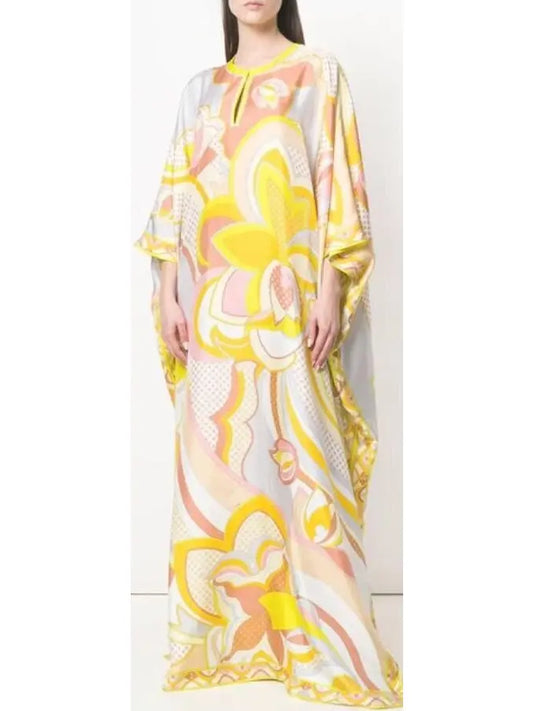 Floral Abstract Kaftan - Branna Couture