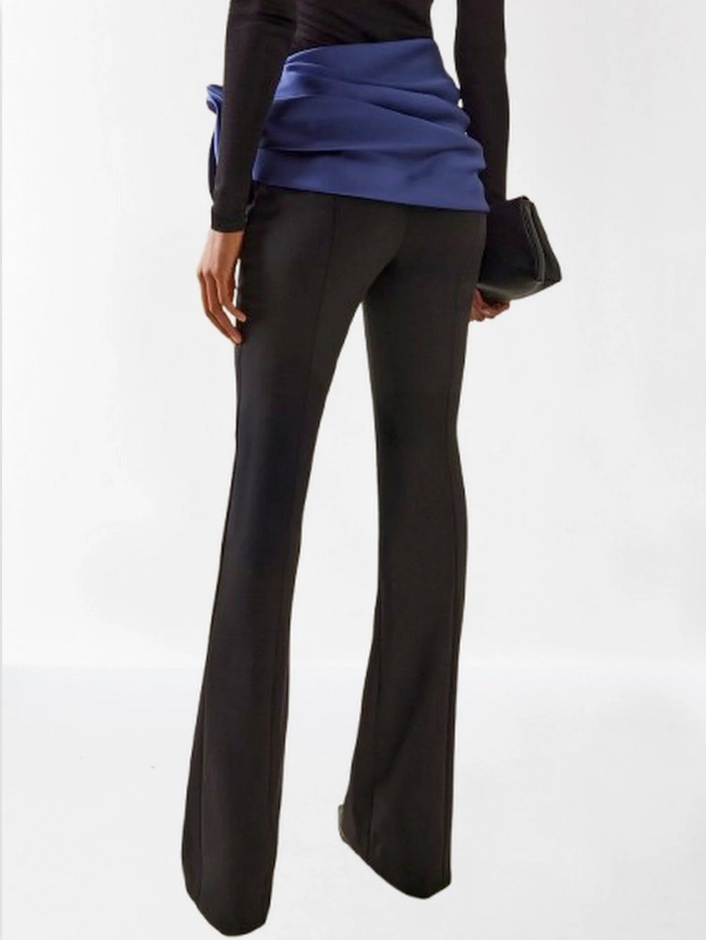 Floral-Corsage Detail Bootcut Pants - Jeans & Pants