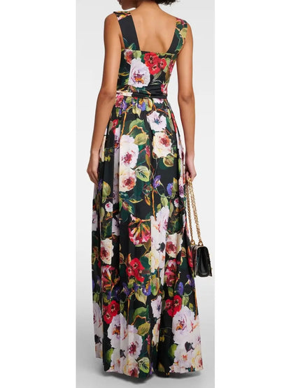 Floral Cotton Maxi Dress - Branna Couture