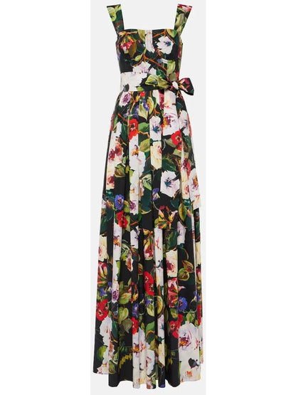 Floral Cotton Maxi Dress - Branna Couture