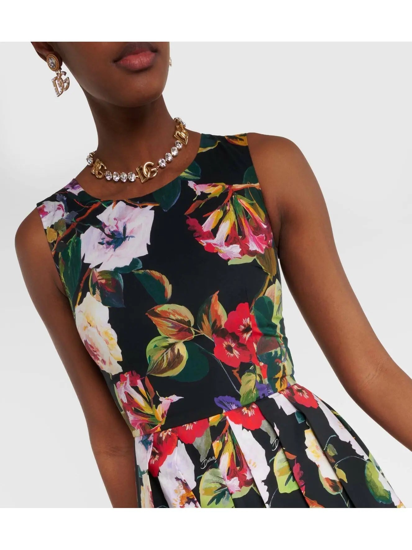 Floral Cotton Midi Dress - Branna Couture