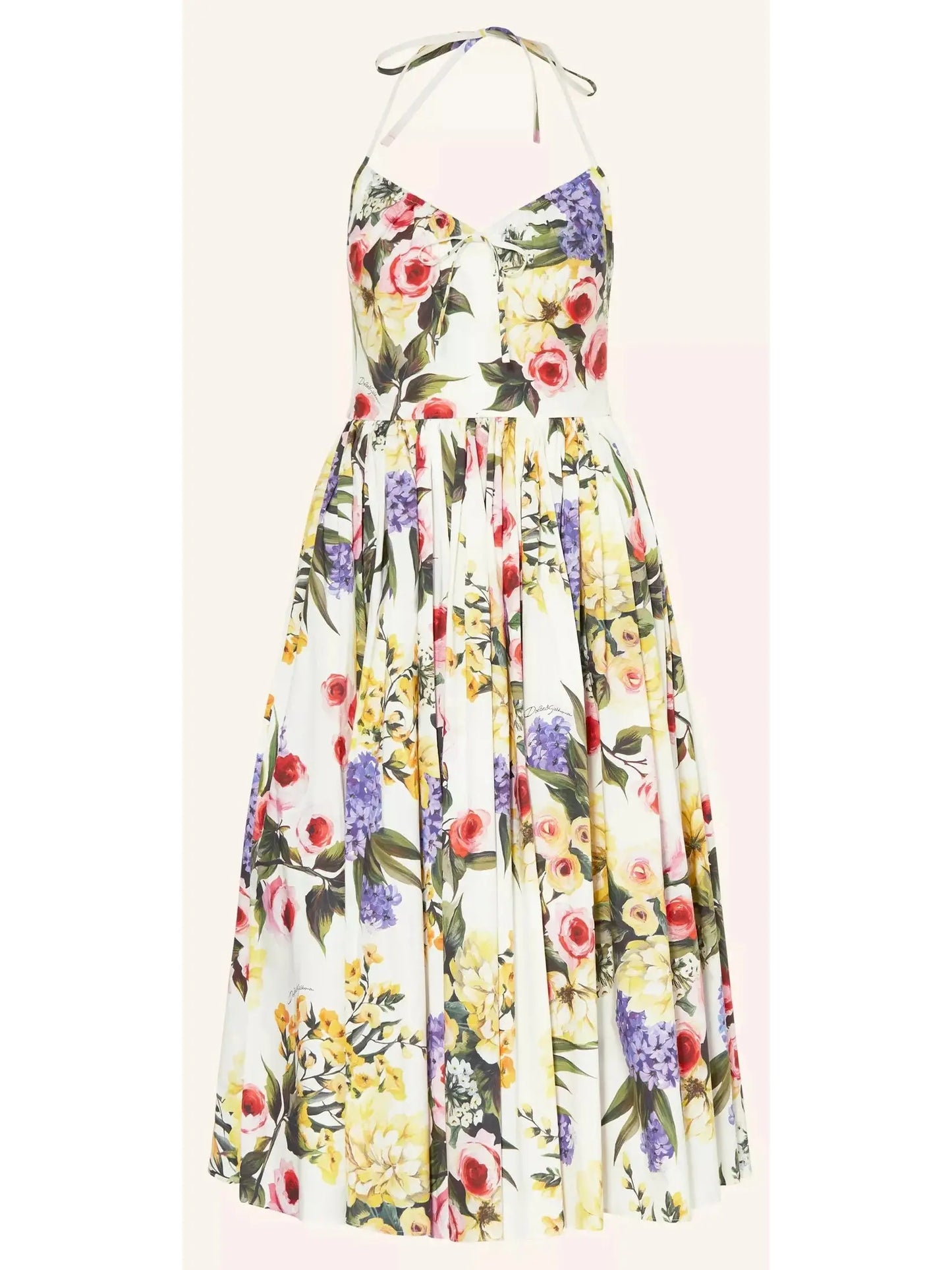 Floral Cotton Poplin Midi Dress - Branna Couture