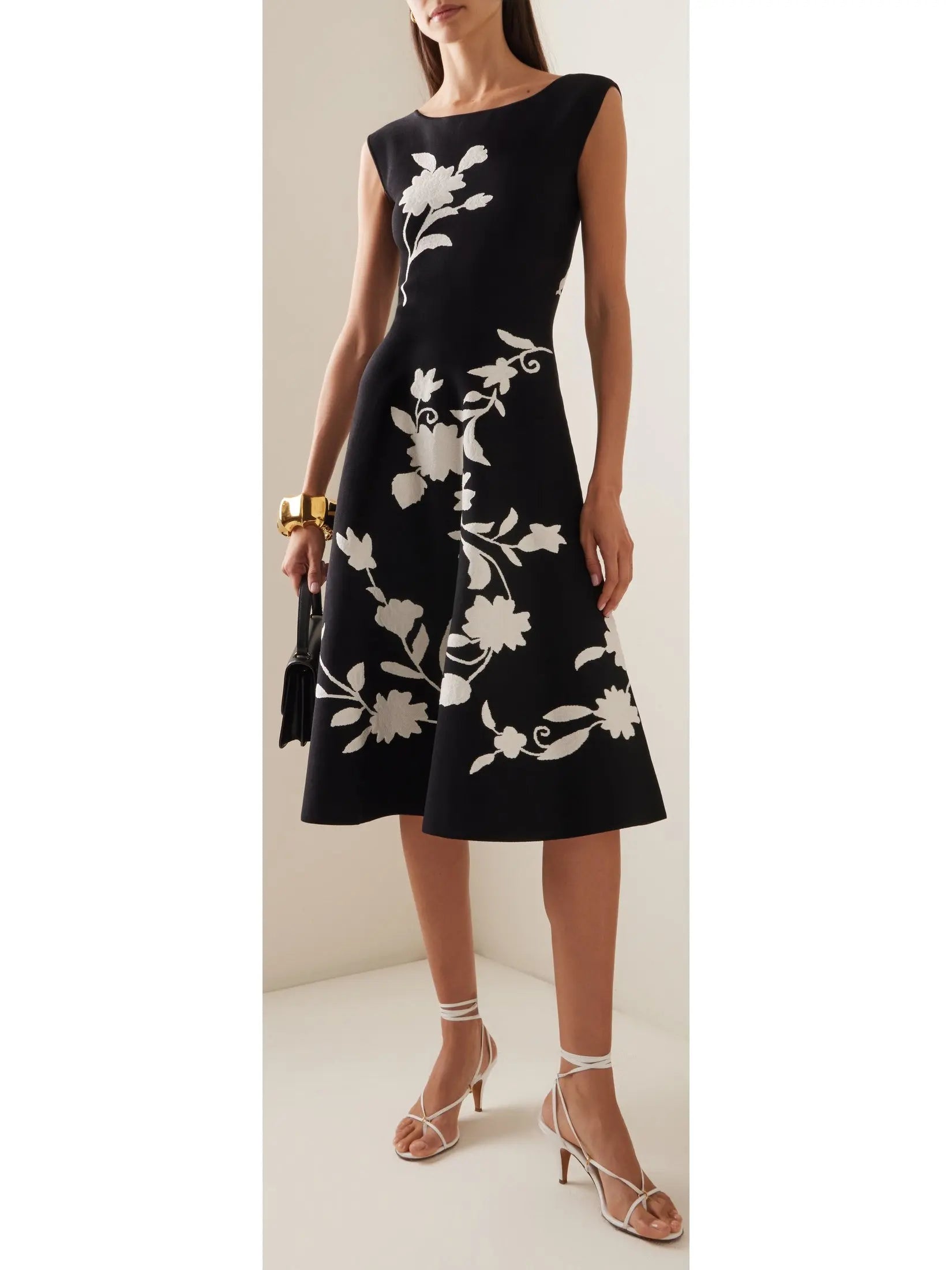 Floral Knit Midi Dress - Branna Couture