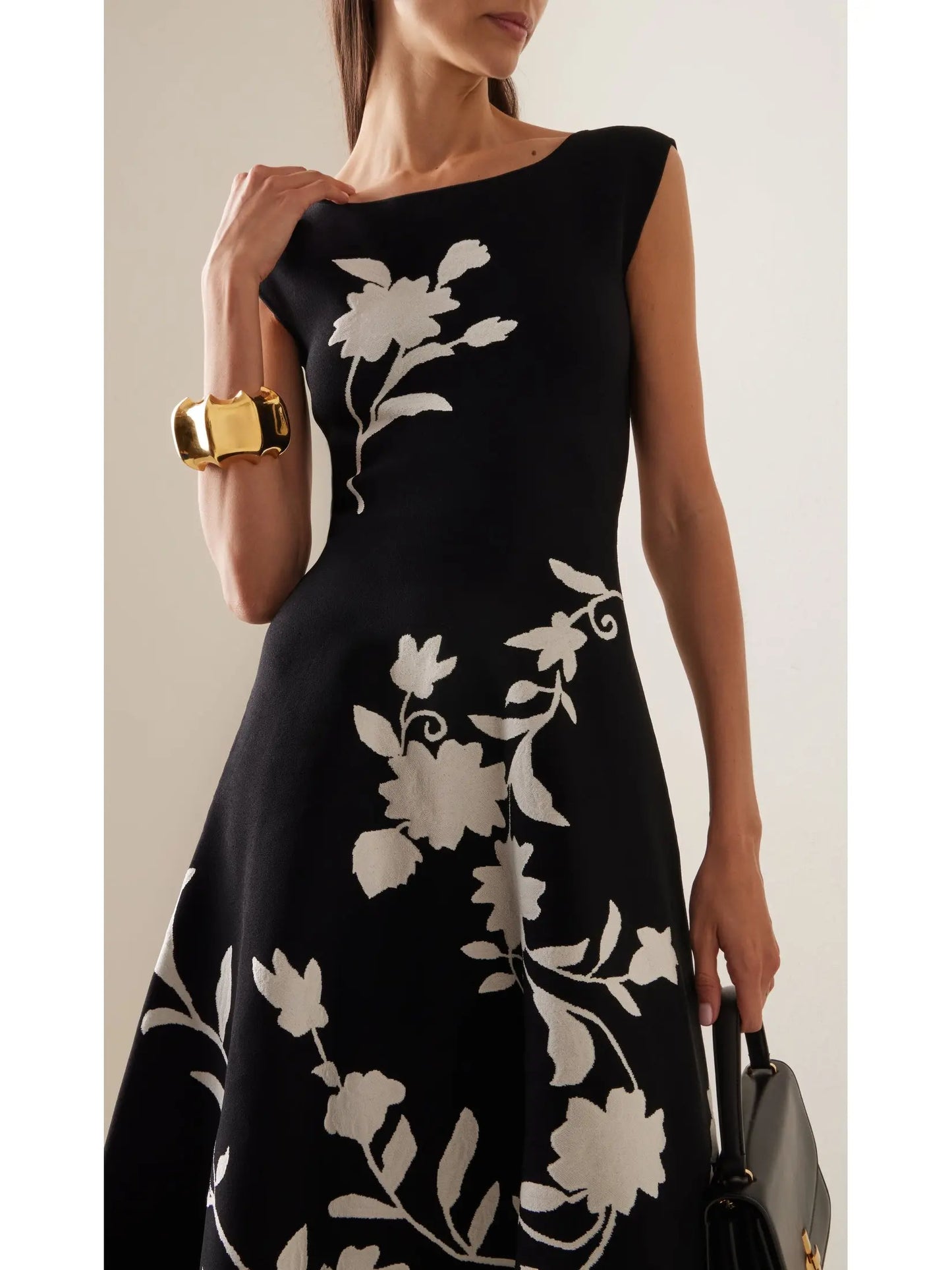 Floral Knit Midi Dress - Branna Couture