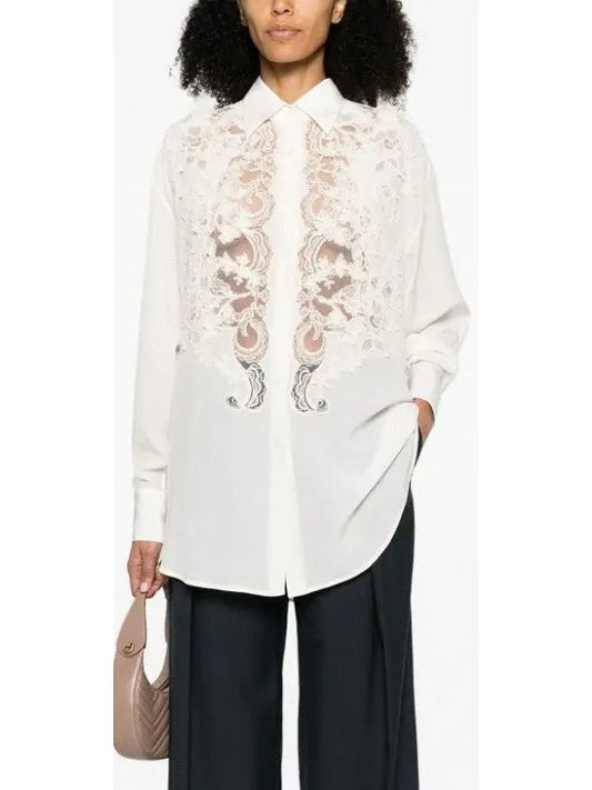 Floral Lace Shirt - Branna Couture