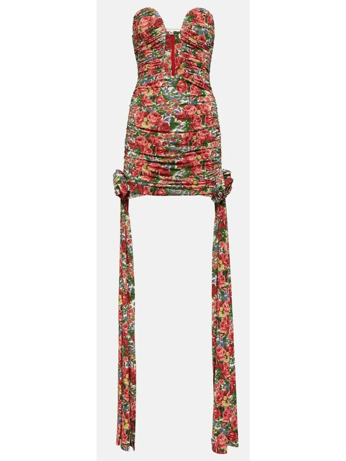 Floral Ruched Mini Dress - Branna Couture