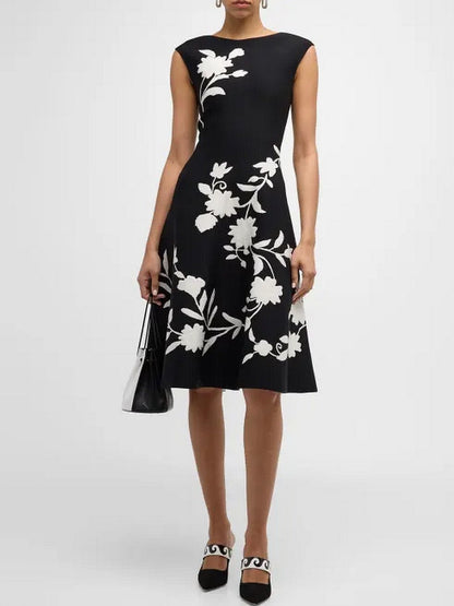 Floral Knit Midi Dress