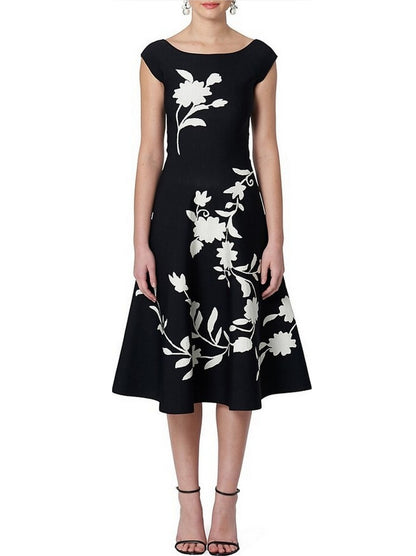 Floral Knit Midi Dress