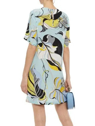 Frida Print Silk Mini Dress - Branna Couture