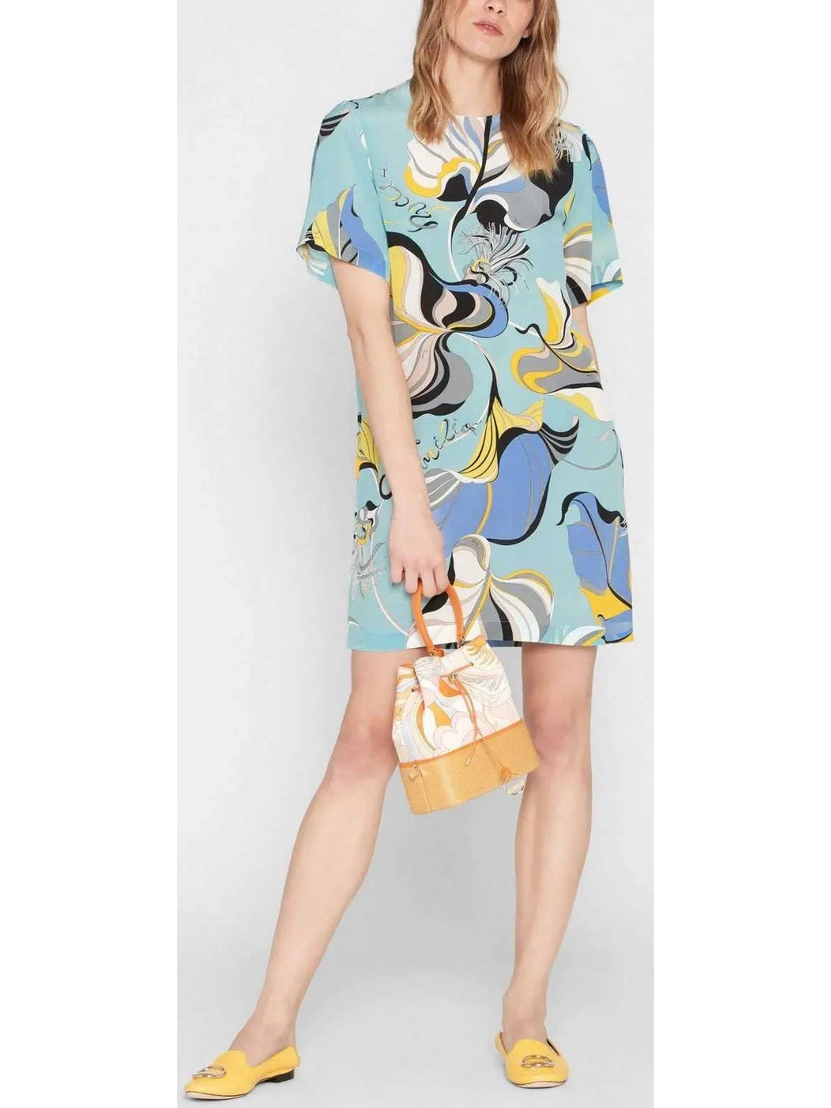 Frida Print Silk Mini Dress - Branna Couture