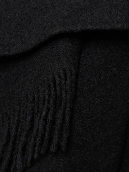 Fringed Wool and Cashmere-Blend Poncho Shawl - Coats