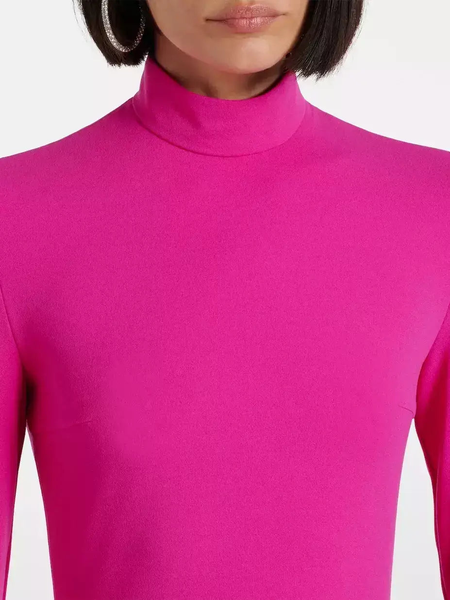 Fuchsia Long-Sleeve Flared-Cuff Maxi Dress - Dresses