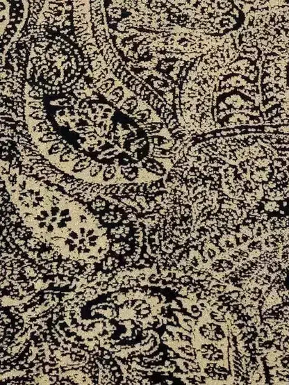 Gold & Black Paisley Knit Maxi Dress - Dresses