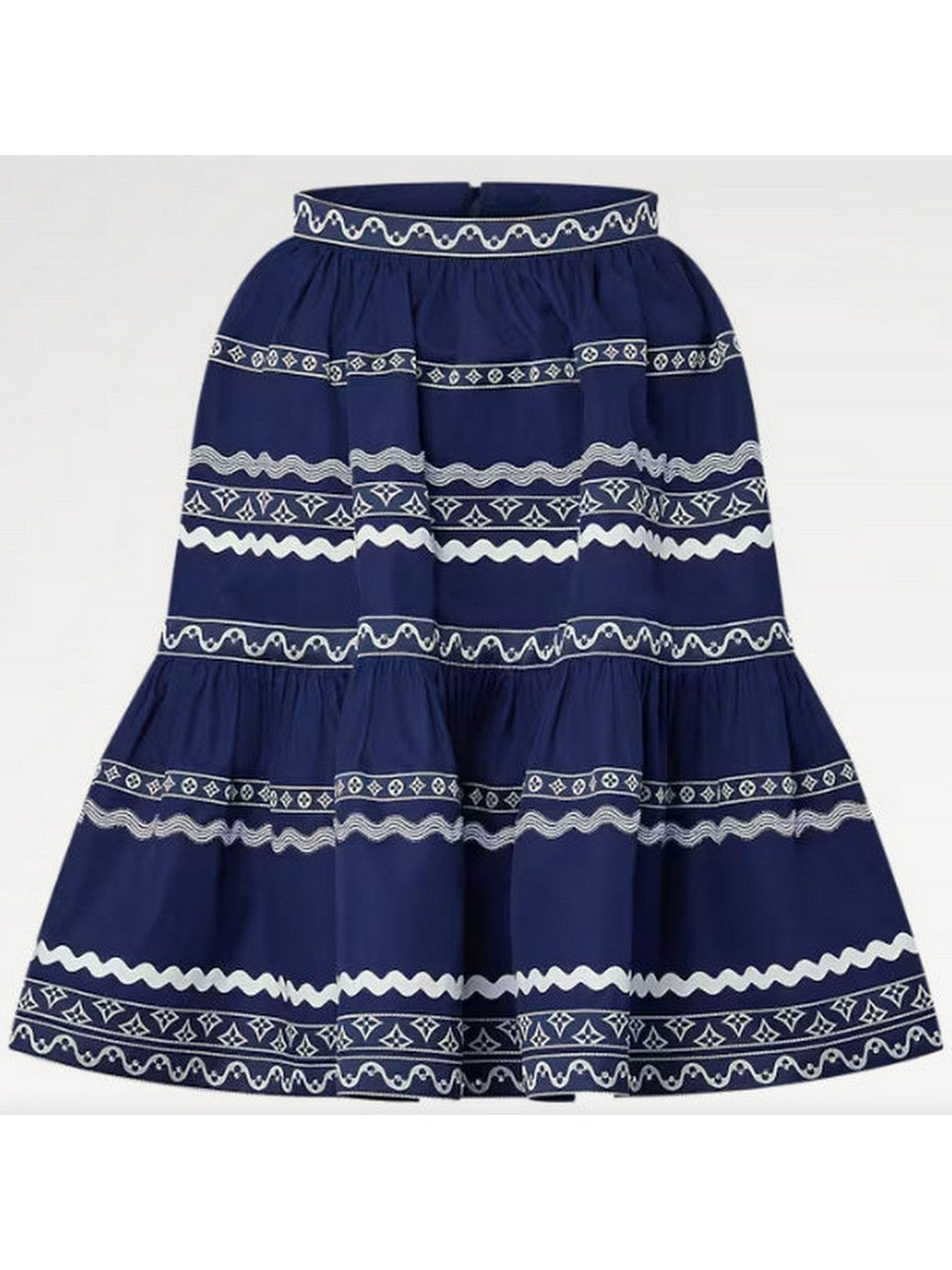 Graphic Trim Tiered Mini Skirt - Branna Couture