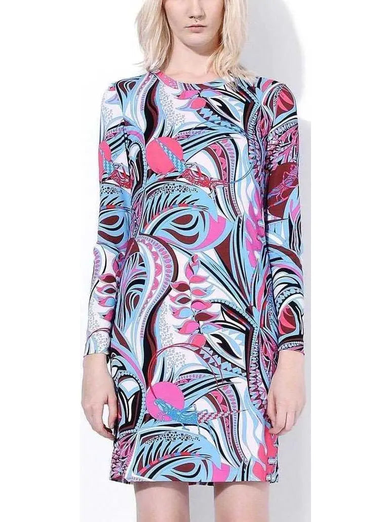 Grasshopper Printed Short Jersey Silk Dress - Branna Couture