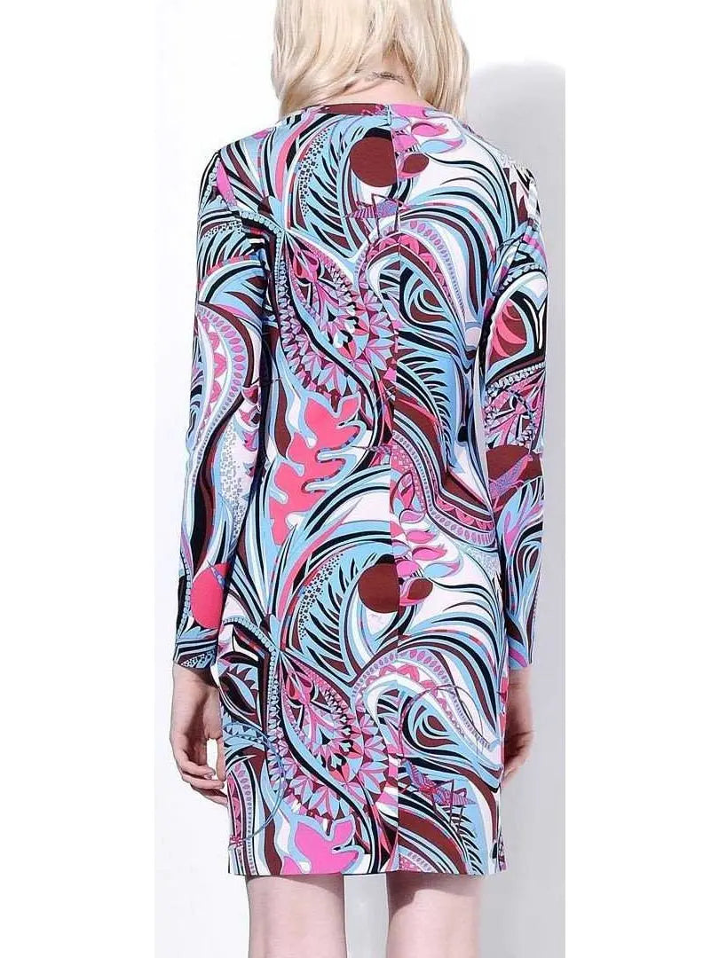 Grasshopper Printed Short Jersey Silk Dress - Branna Couture