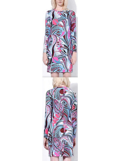 Grasshopper Printed Short Jersey Silk Dress - Branna Couture