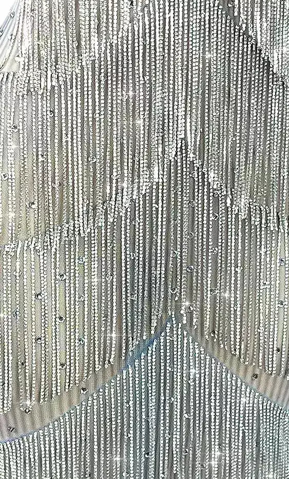 Halter Beaded Fringe Maxi Dress - Dresses