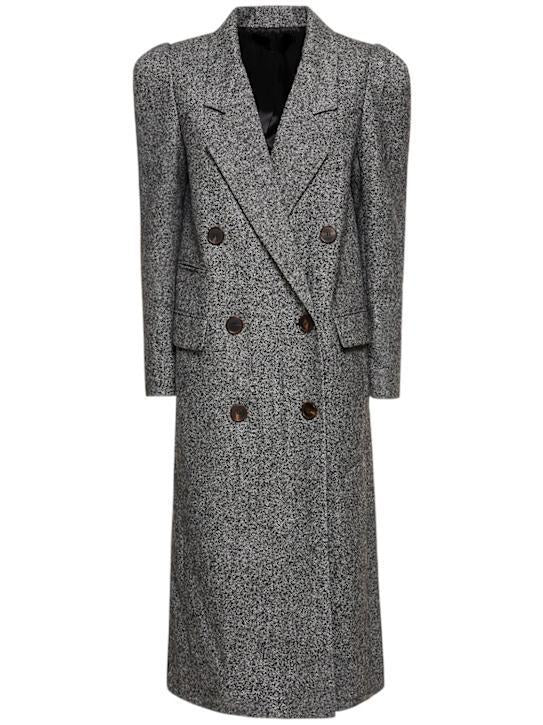 Women’s Herringbone Double-Breasted Tweed Coat Branna Couture