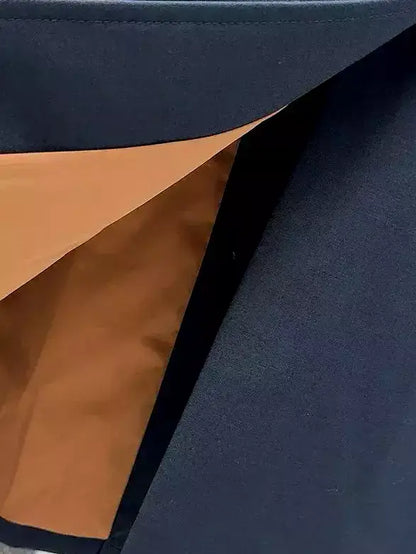 Hooded Button-Front Midi Coat with Contrast Lining - Coats