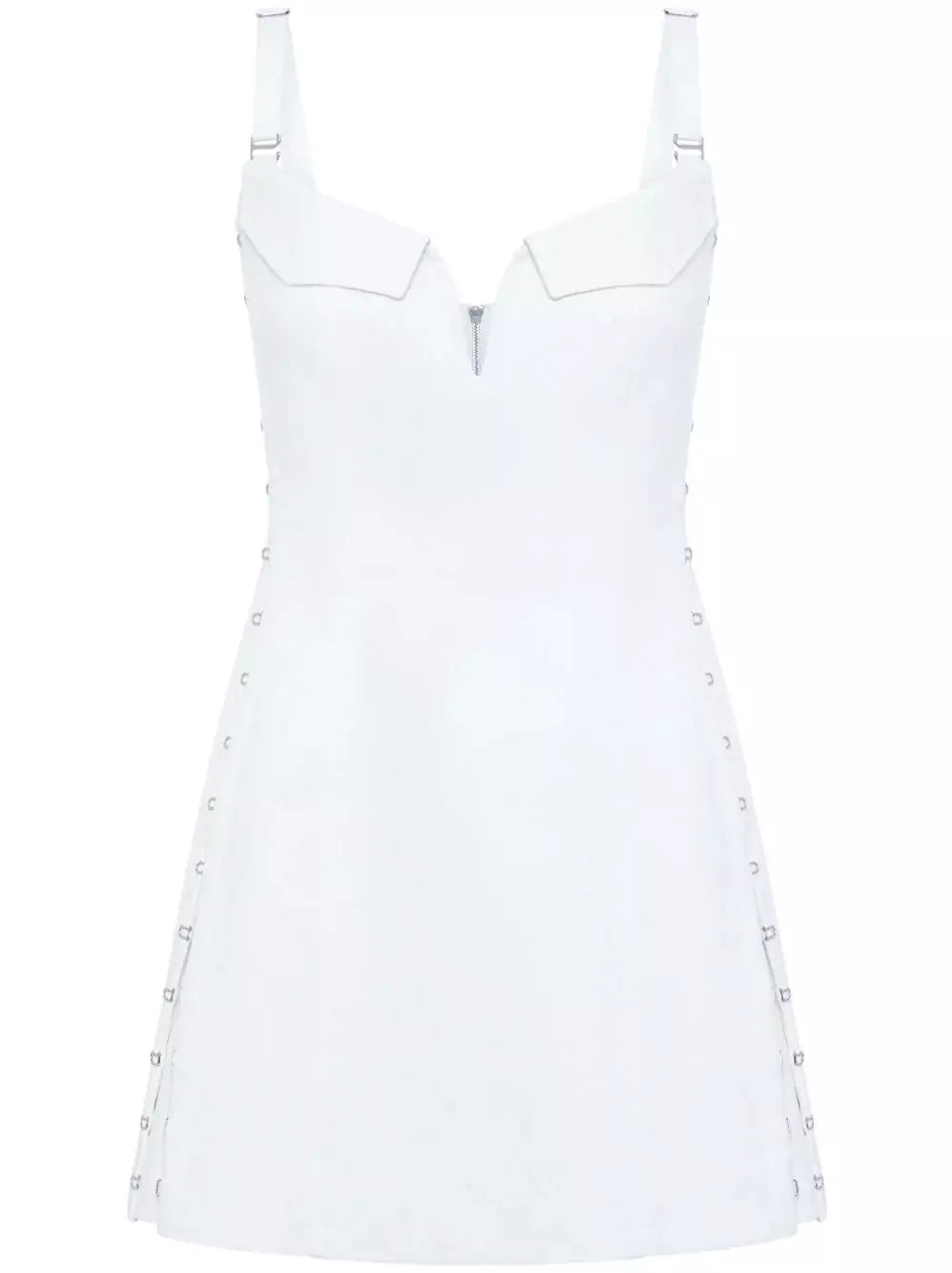 Hook &amp; Eye Cotton Mini Dress in White Branna Couture