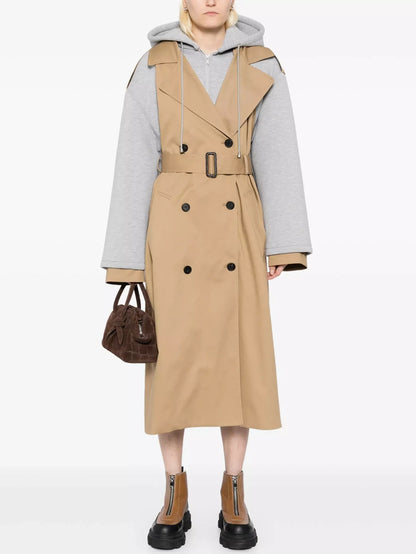 Hybrid Deconstructed Long Trench Coat Coats