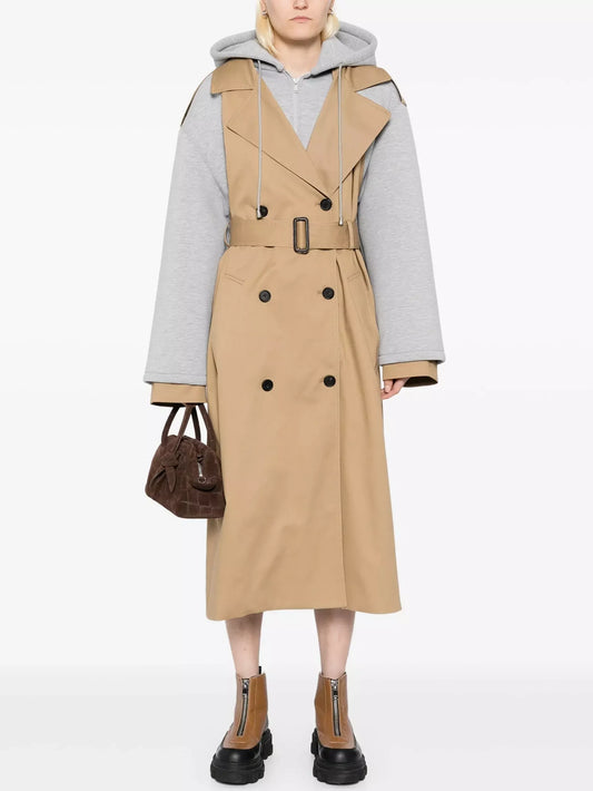 Hybrid Deconstructed Long Trench Coat Coats
