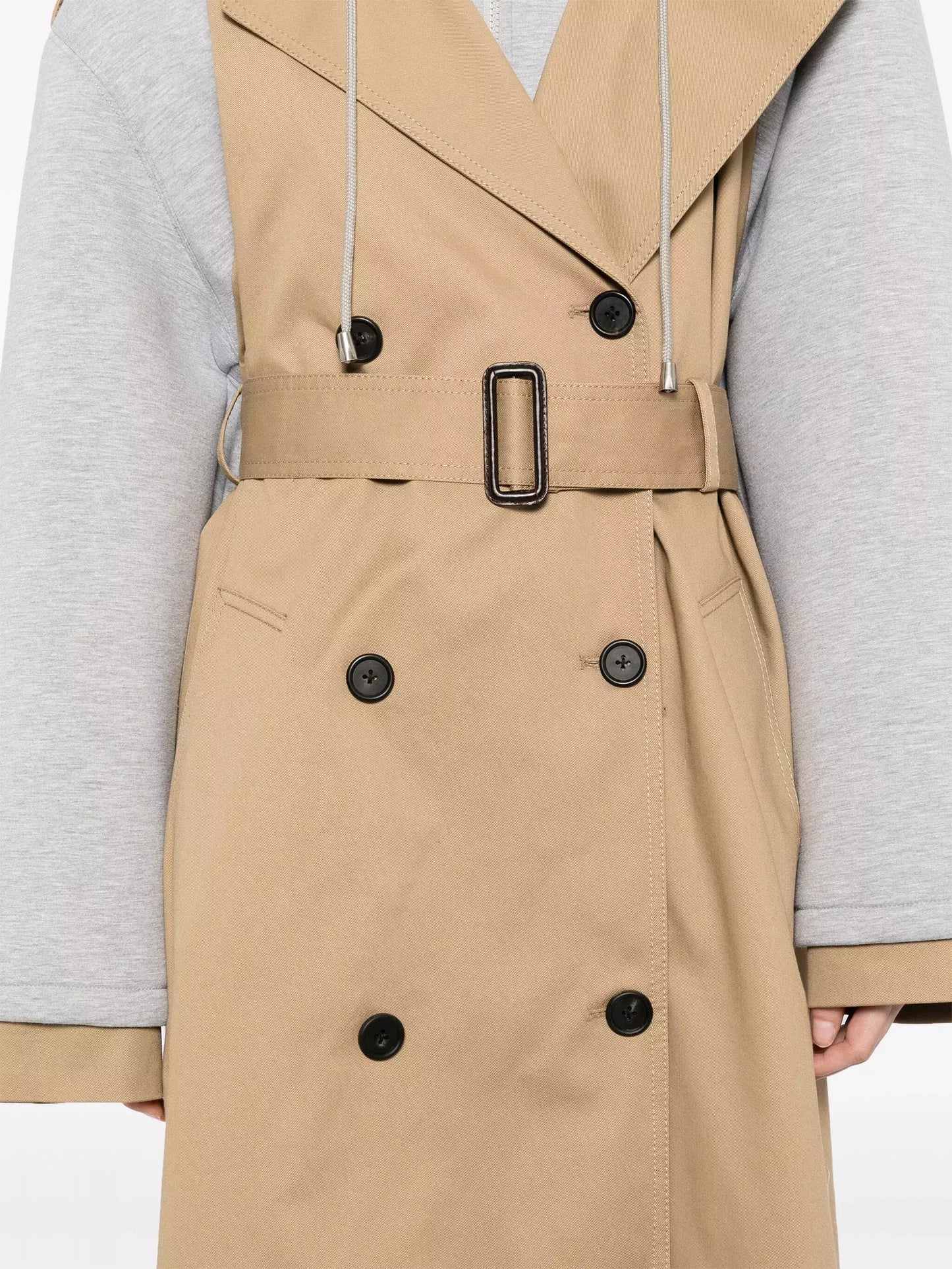 Hybrid Deconstructed Long Trench Coat Coats