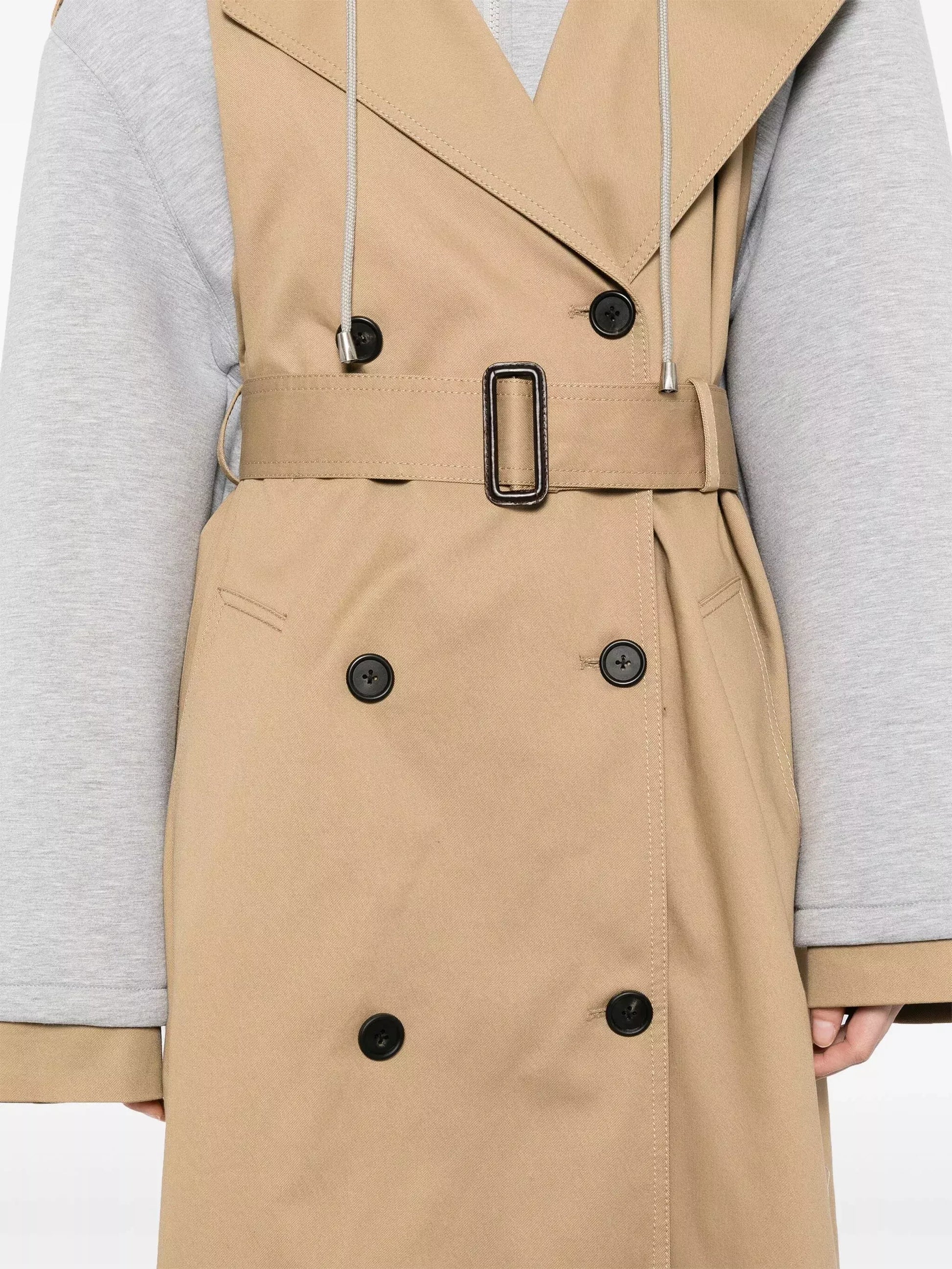 Hybrid Deconstructed Long Trench Coat Coats