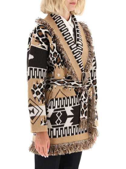 Icon Leopard Fringed Cardigan - Branna Couture