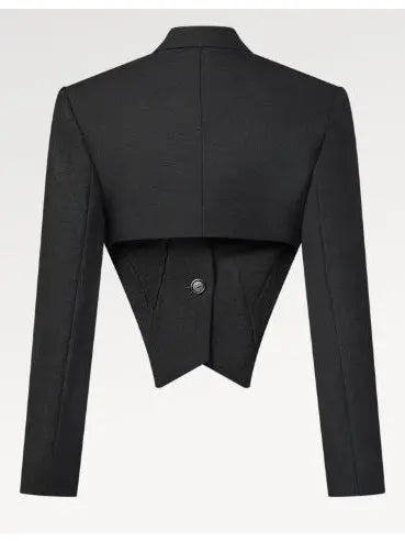 Jewel Button Cropped Blazer - Branna Couture