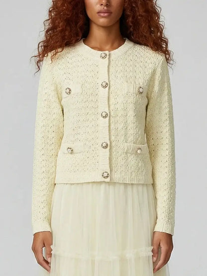 Knit Cardigan and Tiered Tulle Skirt Set - Suits & Sets