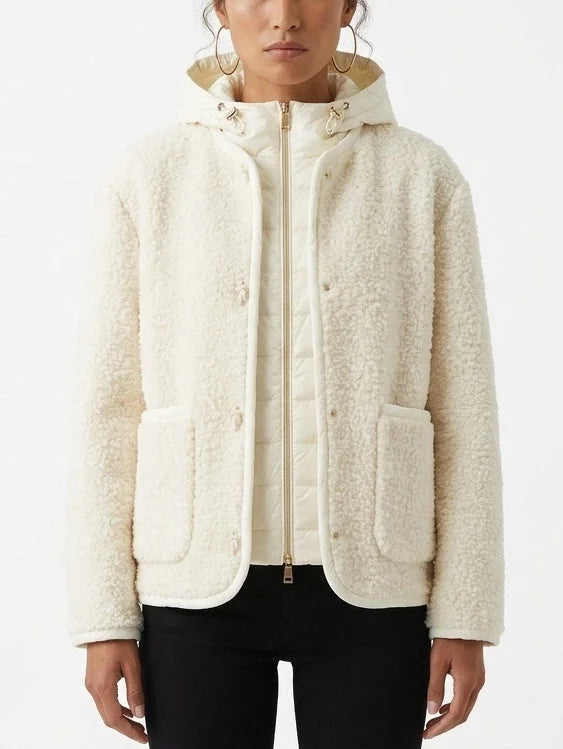Cashmere Double Knit Jacket and Detachable Padded Vest - Small - Jackets