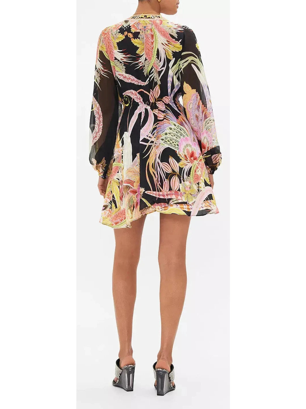 Lady Of The Moon Short Wrap Tie Dress - Branna Couture