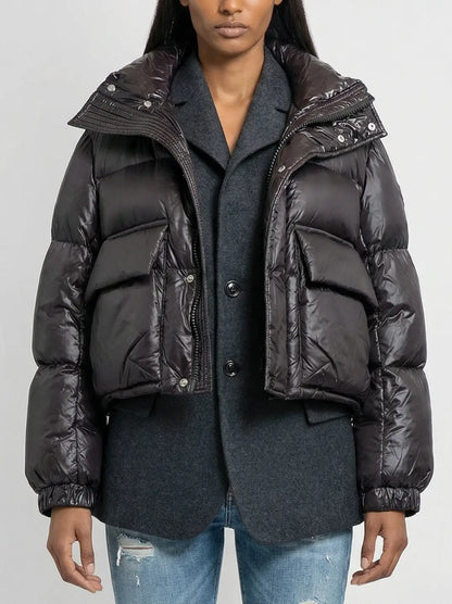 Layered Wool and Puffer Jacket - Jackets