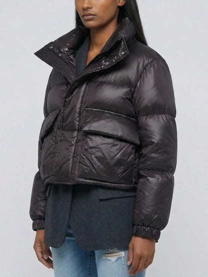 Layered Wool and Puffer Jacket - Jackets