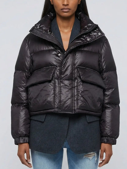 Layered Wool and Puffer Jacket - Jackets